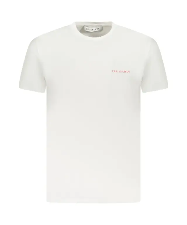 Trussardi Jeans - Ανδρικό T-Shirt Brush TRU25MTS03-01WHIT Λευκό - 2XL