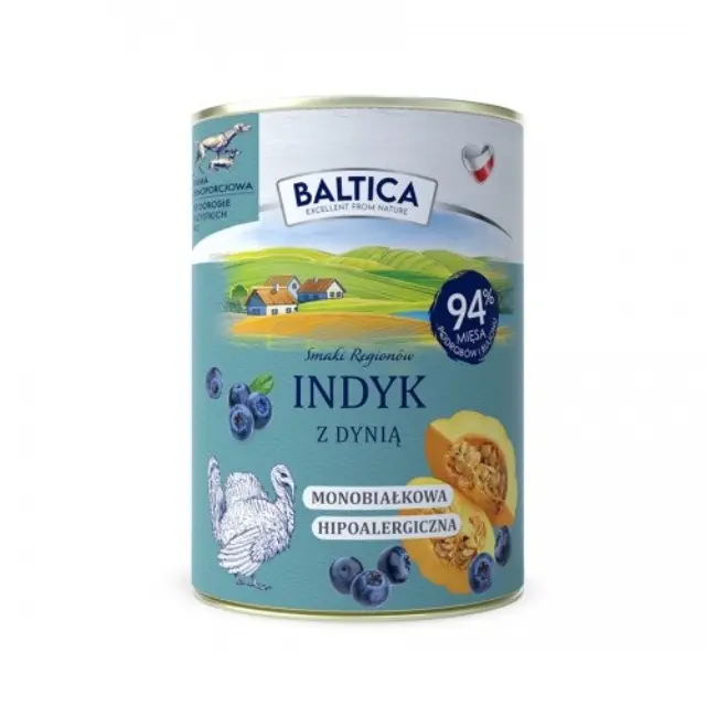 BALTICA Smaki regionów Turkey with pumpkin - wet dog food - 400g