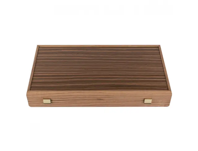 Σετ Χειροποίητο Τάβλι Classic Oak/Blue & American Walnut Manopoulos με διαστάσεις 48x26cmTKD1BLU 2