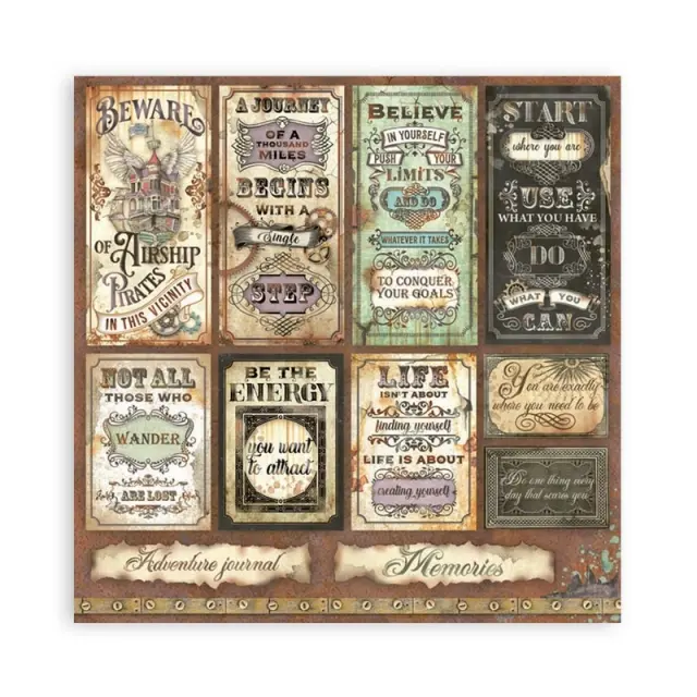 Χαρτιά scrapbooking Stamperia 10τεμ, 20.3x20.3cm, Lady Vagabond Lifestyle 2