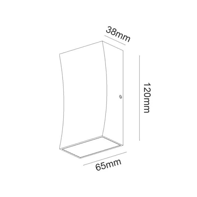LED HP WALL LUMINAIRE 6W 180LM 89° 230V AC 3.000K DARK GREY CRI80 IP65 30.000HRS / LG1042G 3