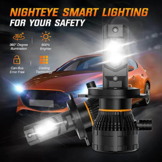 H7 Led 12-24v 200w 40000lm 6500k Ip68 A315 S26 Nighteye 2 X 100w 3