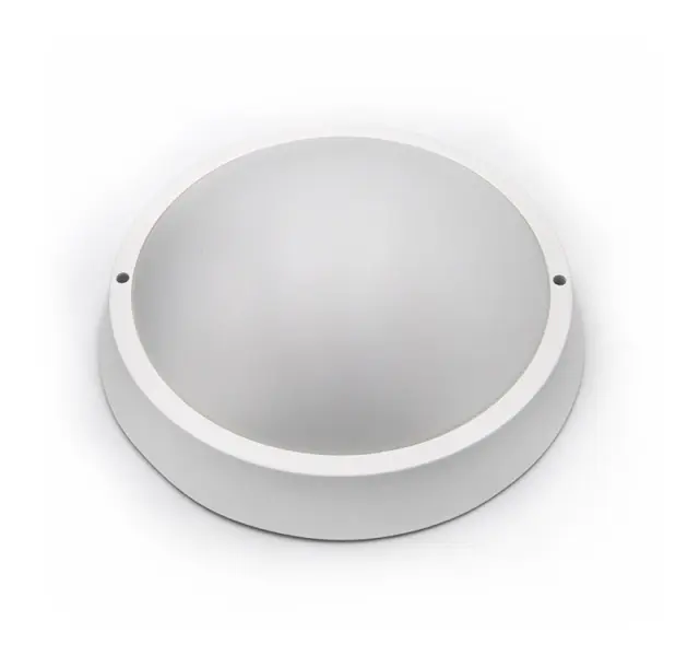 LED ΠΛΑΦΟΝΙΕΡΑ PC ΣΤΡΟΓΓΥΛΗ Φ270mm 24W 4000K IP65 ΛΕΥΚΗ