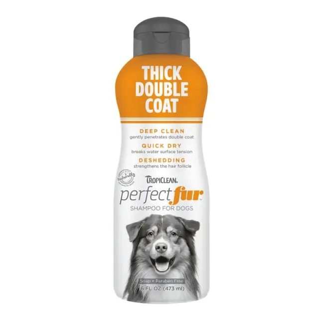 Tropiclean Perfect Fur Thick Double Coat Σαμπουάν Σκύλου 473ml Μονόχρωμο