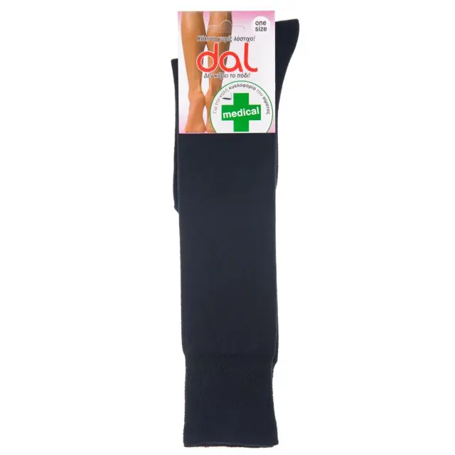 Γυναικείες βαμβακερές κάλτσες Medical 3/4 Dalmaras Socks 1013L One Size Μαύρο