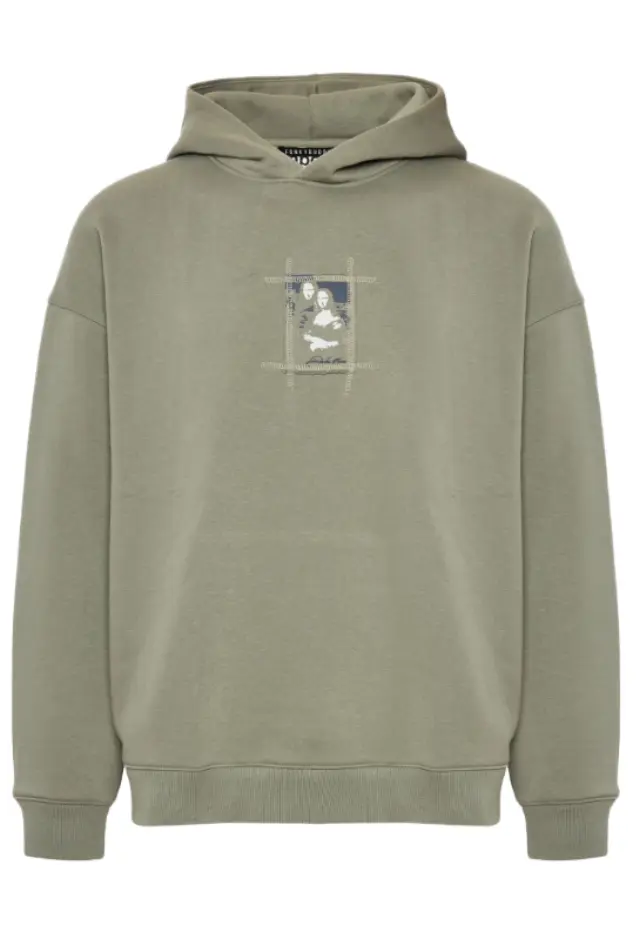 Funky Buddha ανδρική φούτερ relaxed fit με κουκούλα Mona Lisa FBU014-601-06-1