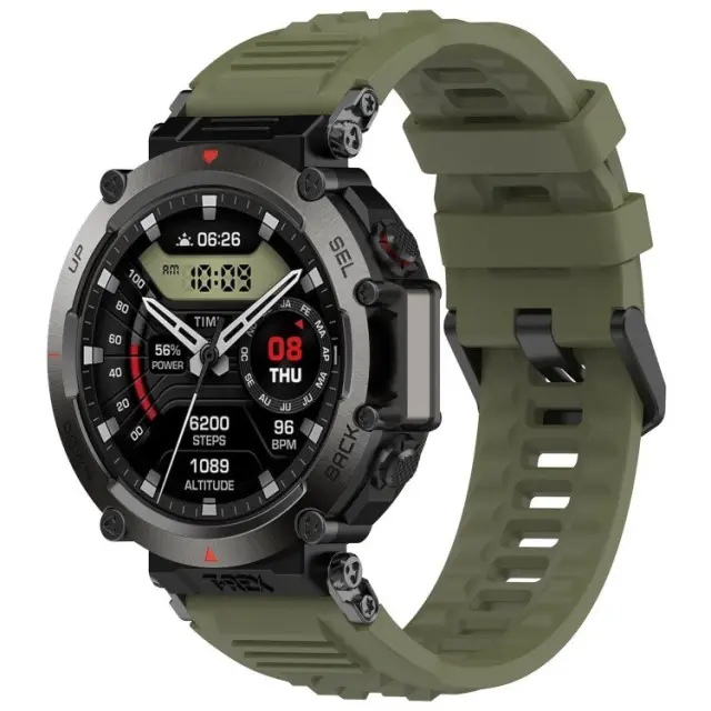 Λουράκι Σιλικόνης για Xiaomi Amazfit T-Rex Ultra- Dark Green OEM