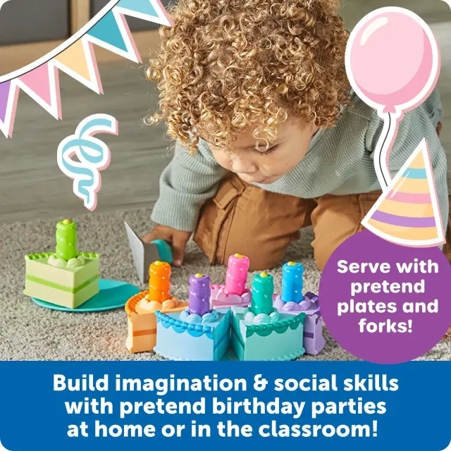 Learning Resources New Sprouts Serve & Share Birthday Cake Σετ Παιχνιδιού Τούρτα Γενεθλίων (2+ ετών) LER9758 3