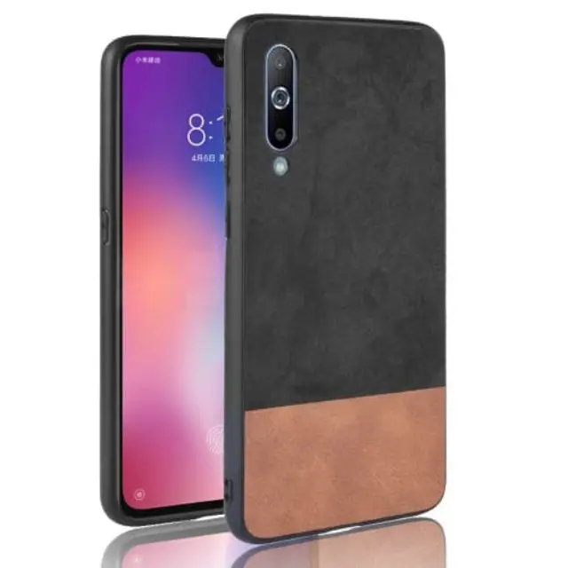 Κομψή Δίχρωμη Θήκη Σιλικόνης ΟΕΜ για Xiaomi Mi 9-Μαύρο/Καφέ