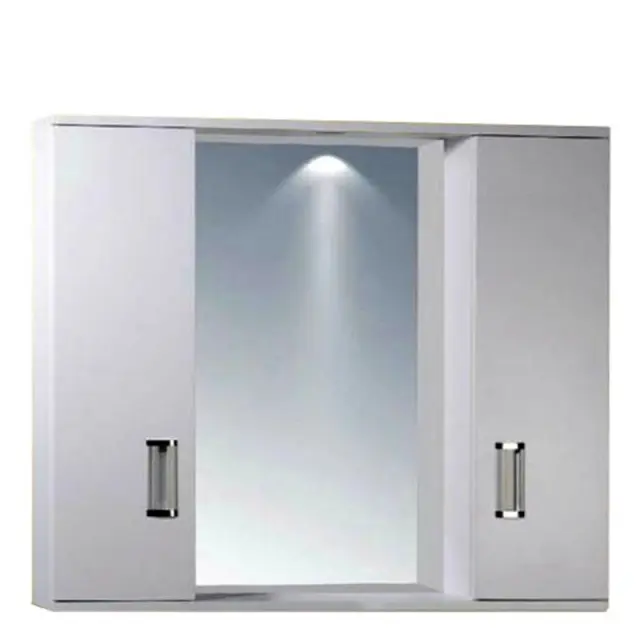 Ερμάριο Fino Με Καθρέπτη Και Φως PVC Λευκό 72x13.5x55cm