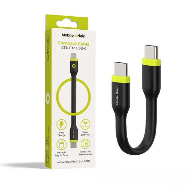 Mobile Origin Compact Cable USB-C to USB-C, black