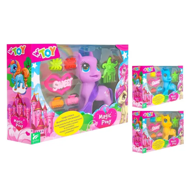 Globo Wtoy Παιχνίδι pony με αξεσουάρ σε 3 χρώματα (1 τμχ)