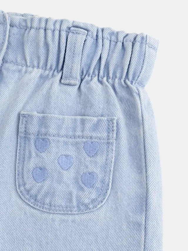 Βρεφικό Παντελόνι για Κορίτσια Light Denim Hearts ΜΠΛΕ 2