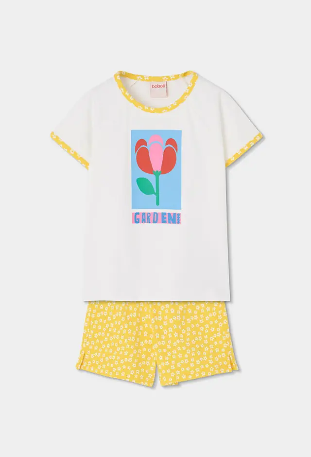 Boboli Knit pyjamas κοντομάνικο για κορίτσι 483038-1100