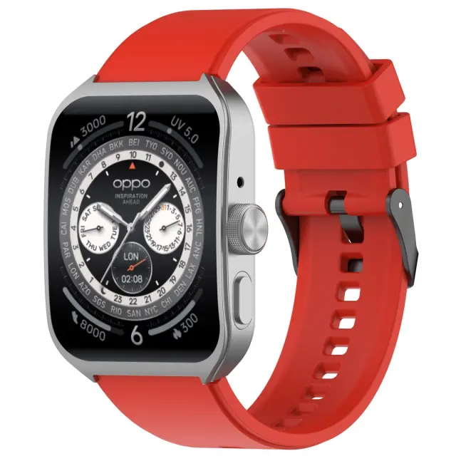 Λουράκι Solid Color για Smartwatch 22mm-Red OEM