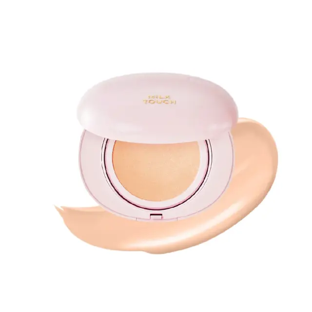 Milk Touch All-Day Skin Fit Milky Glow Make up Cushion 21N Natural Beige, Υγρό make-up σε Σφουγγαράκι για Κάλυψη, Ομοιόμορφο τόνο και Εύκολη εφαρμογή 15g