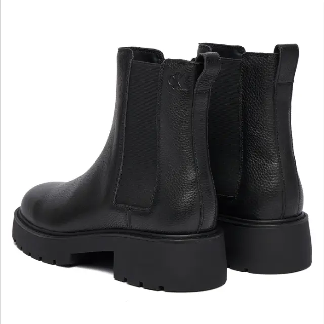 Γυναικεία Δερμάτινα Μποτάκια Calvin Klein YW0YW02072-BEH Μαύρα Μαύρο - 36 3