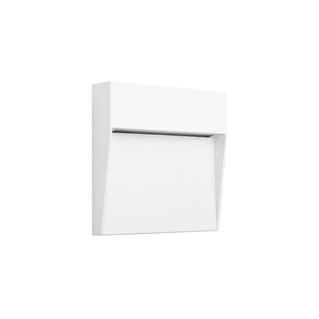 Clio Φωτιστικό Led τοίχου τετράγωνο 4W IP54 10.5x10.5x2.4cm λευκό Άσπρο