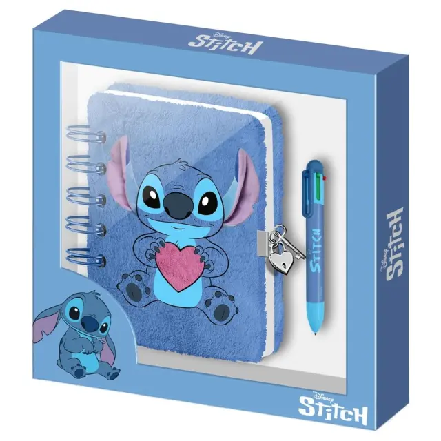 Σετ Σημειωματάριο με κλειδαριά + στυλό Disney Lilo + Stitch plush Diary + pen 09263