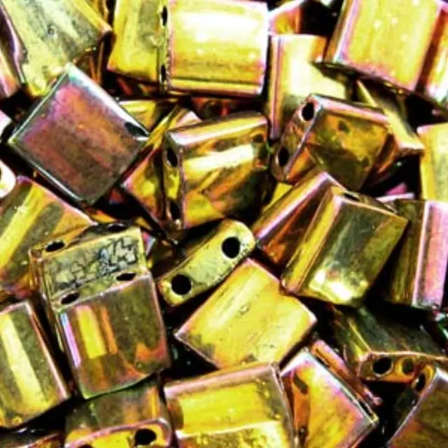 Χάντρα Miyuki Tila No462 Metallic Gold Iris ~7gr