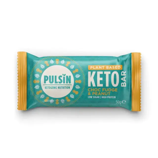 PULSIN Μπάρα Πρωτεΐνης Keto με Κέικ Σοκολάτας & Φυστίκι 50gr
