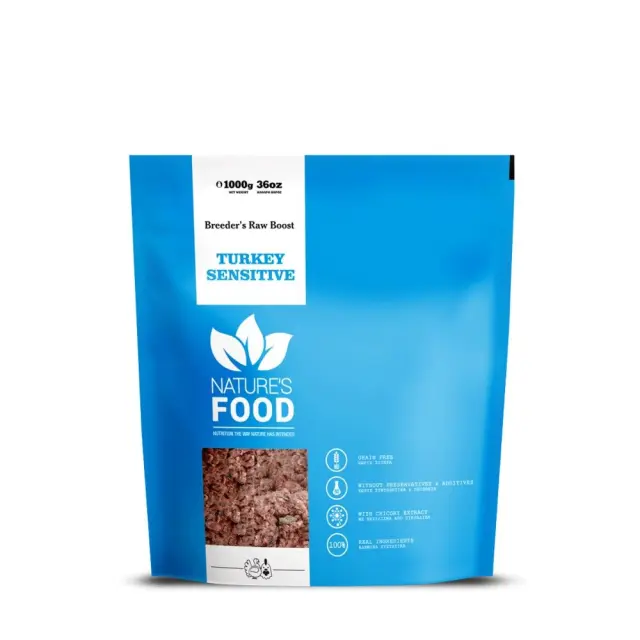 Nature s Food Turkey Sensitive Ωμή Τροφή Σκύλου Γαλοπούλα 1kg