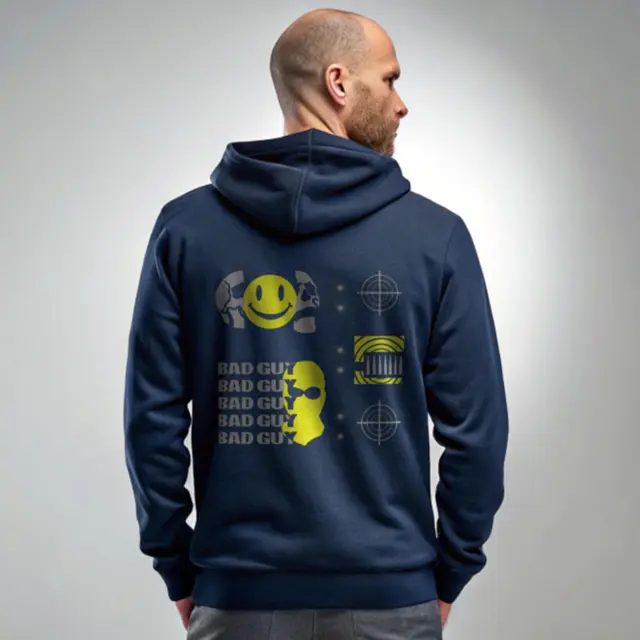 Φούτερ Noshame® navy με τύπωμα Bad Guy - 512475 - XXL
