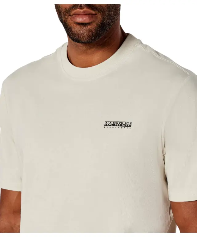 Napapijri - Ανδρικό T-shirt S Smallbox Regular Fit NP0A88TR-N1J Εκρού - M 3