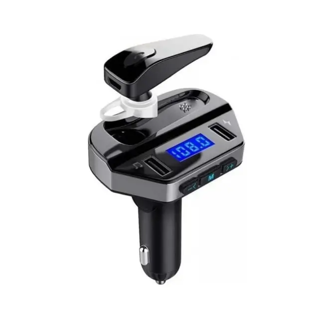 Φορτιστής Αυτοκινήτου Bluetooth με Ακουστικό V6 BT - Handsfree Car Kit FM 68170 3
