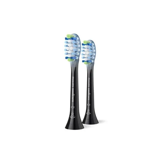 Philips Ανταλλακτικές Κεφαλές για Ηλεκτρική Οδοντόβουρτσα Sonicare Premium Plaque Defence C3 2pcs Black (HX9042/88)