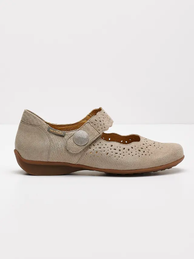 Mephisto Μπαρέτες Γυναικείο δέρμα Nubuck Μπεζ MEP/FABIENNE TAUPE 3