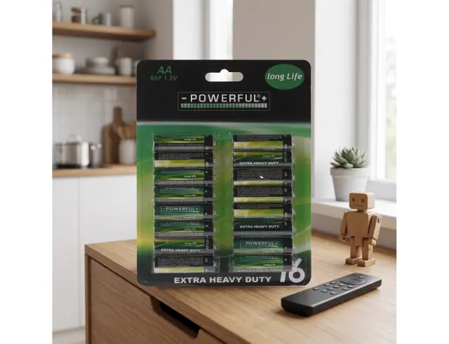 Αλκαλικές μπαταρίες Powerful Extra Heavy Duty - AA - 1.5V - 16 τεμάχια C31020050