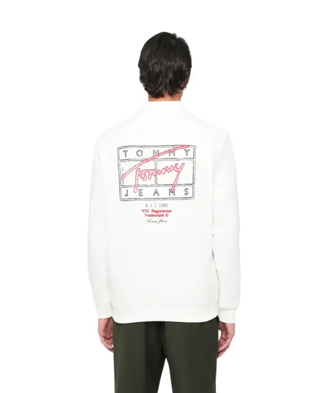 Tommy Hilfiger - Ανδρικό Φούτερ Tjm Entry Dna Play Regular Fit DM0DM22366-YBL Λευκό 3