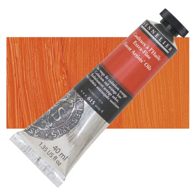 Sennelier Λάδι Finest Artists Oil 615 Cadmium Red Orange Hue - 40ml
