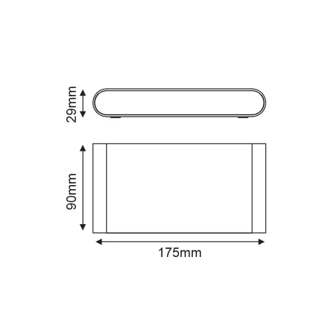 LED SMD WALL LUMINAIRE 11W 570LM 60° 230V AC 3.000K MATT WHITE CRI80 IP54 30.000HRS / LG2632W 3