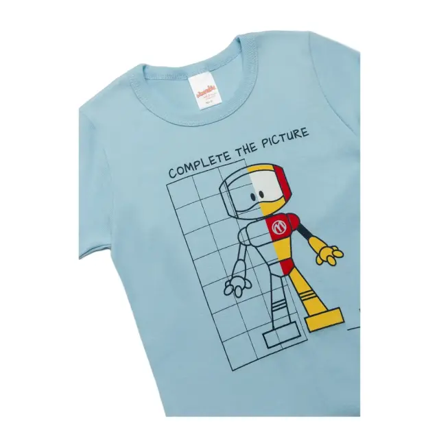 Minerva Παιδικό Φανελάκι Aγόρι Robot, Χρώμα Σιελ 2