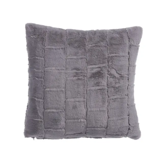 Nef-Nef Homeware Διακοσμητικό Μαξιλάρι Rabbit Fur Barlow 45x45 Grey