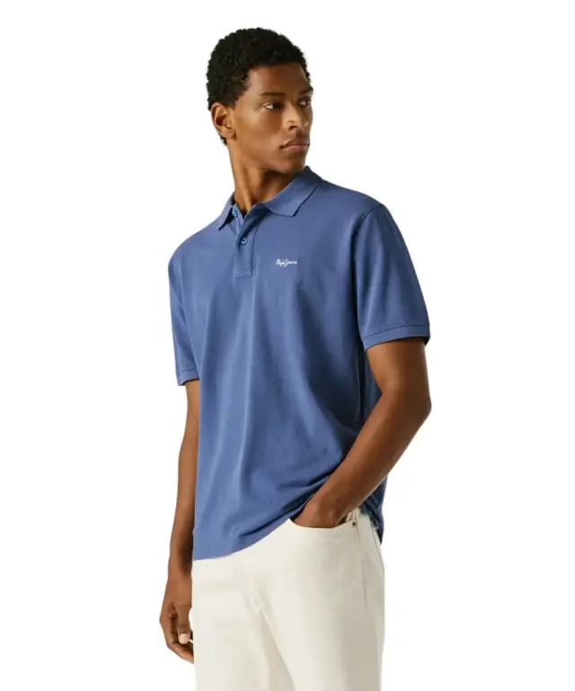 Pepe Jeans - Ανδρικό T-shirt Polo Oscar PM5400087-576 Μπλε Ραφ 3