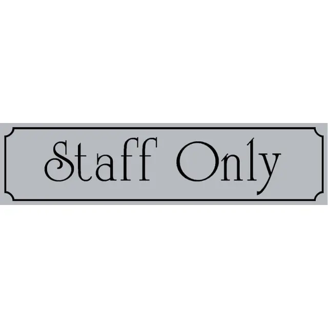 Πινακίδα Σήμανσης Staff Only Αλουμίνιο 50x200mm