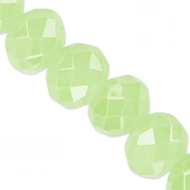 Χάντρα Γυάλινη Πολυεδρική Rondelle 2.5x1.5mm - Light Green ~200τεμ