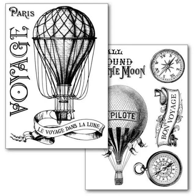 Χαρτί Stamperia Transfer Paper A4 - Voyage - 2 Σχέδια