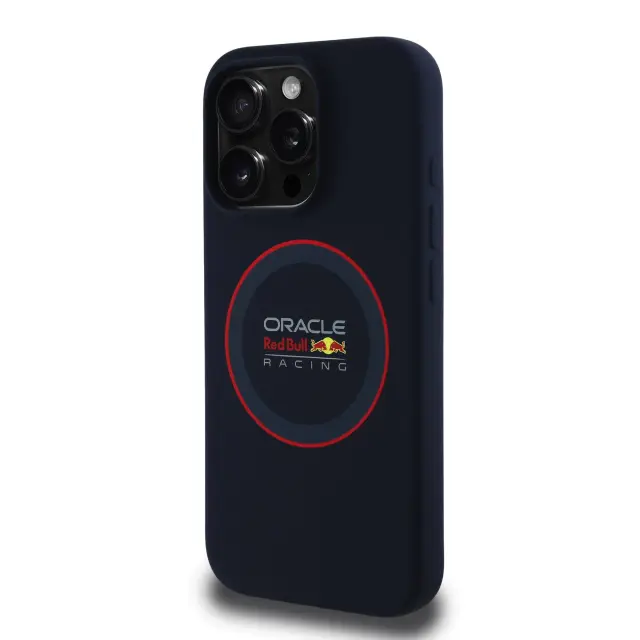 Red Bull Silicone Red Ring MagSafe Case for iPhone 15 Pro Navy 2