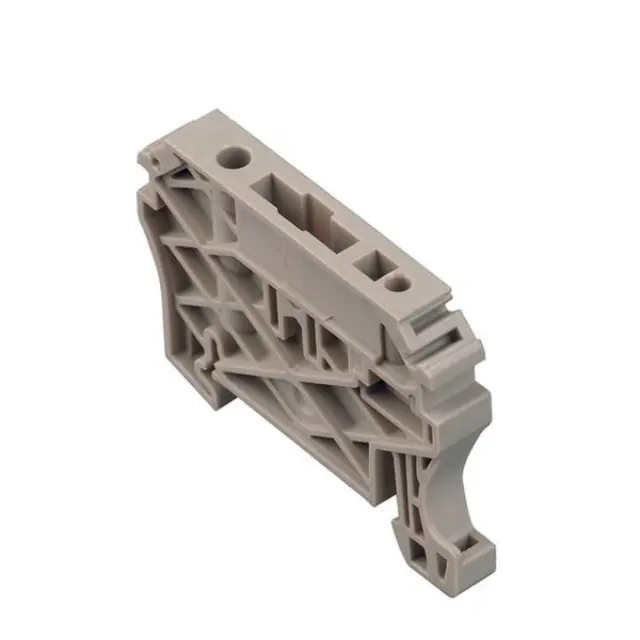 End bracket, dark beige, TS 35, V-2, Wemid, Width: 8 mm, 100 °C