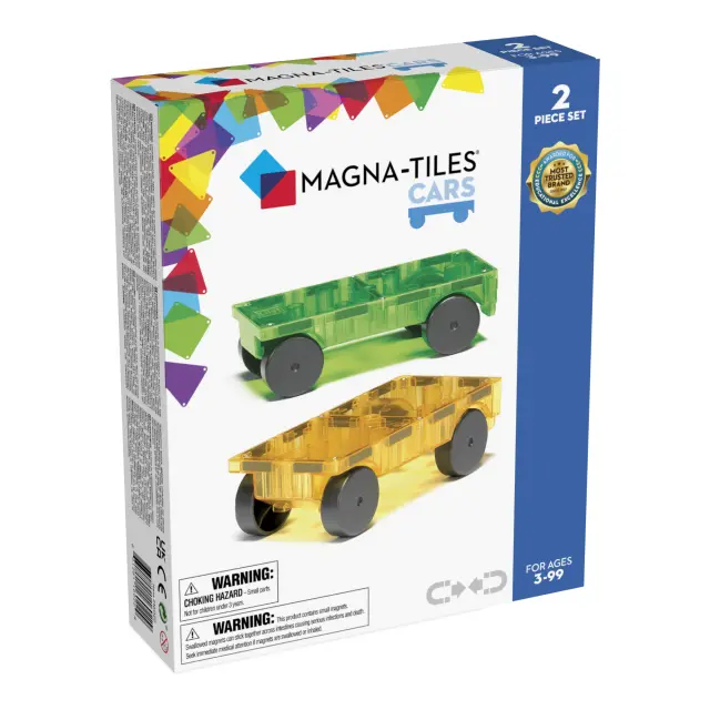Magna-Tiles Μαγνητικό Παιχνίδι Cars Yellow & Green 2 Κομμάτια (3+ ετών) 16022YG