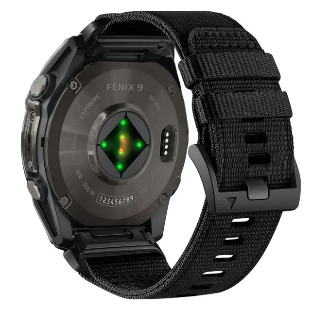 Tech-protect Nylon Classic Garmin Fenix 5 / 6 / 6 Pro / 7 / 8 / 8 Pro / E / 9 / 9 Pro (47 Mm) Black 3