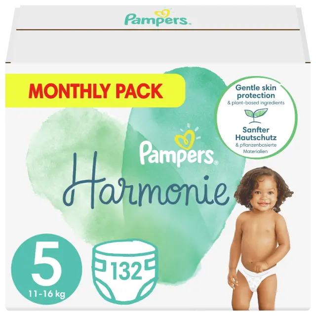 Πάνες Pampers Harmonie Monthly Pack Νο5 (11-16kg) 132τεμ