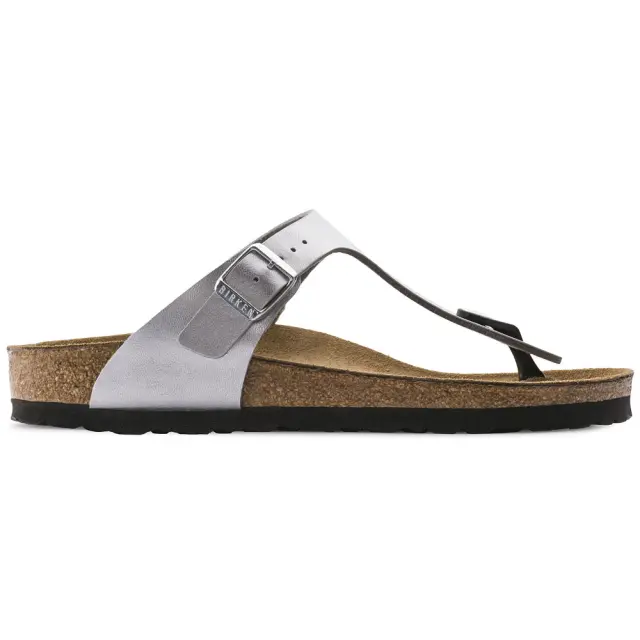 Birkenstock Σαγιονάρες Γυναικείο Birko-Flor(ανθεκτικό υλικό της Birkenstock-επιτρέπει την επαφή με το νερό) Ασημί BIR/GIZEH 043851 SILVER
