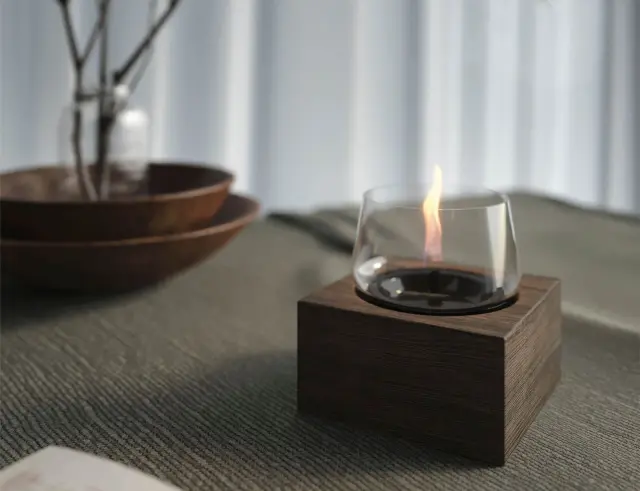 Επιτραπέζια Εστία Φωτιάς Poppy 14 Tenderflame με διάρκεια καύσης 9 - 10 ώρες, χωρητικότητα δεξαμενής 300ml και διαστάσεις 14x14x14.3cm - Black TF-600027