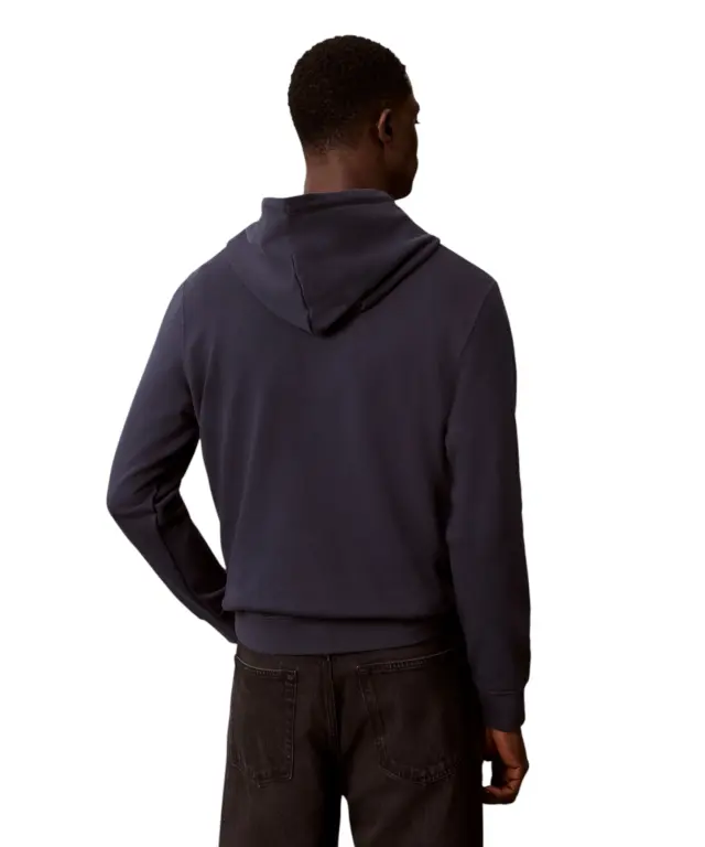 Calvin Klein - Ανδρική Μακρυμάνικη Φούτερ French Terry Woven Label Hoodie LV04RG269G-CCI Μπλε Ναυτικό 2