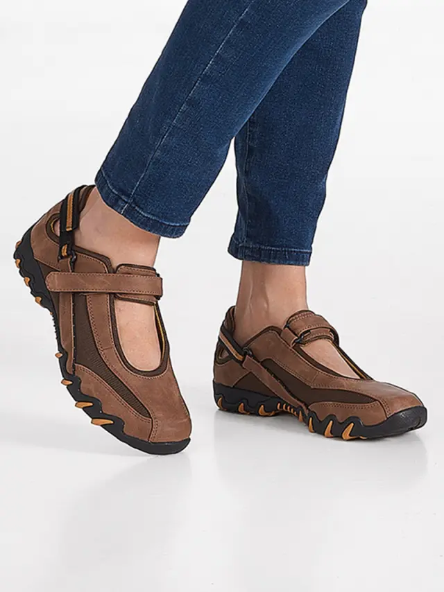 Mephisto Μπαρέτες Γυναικείο δέρμα/ύφασμα Καφέ MEP/NIRO W BROWN - 42,5 2